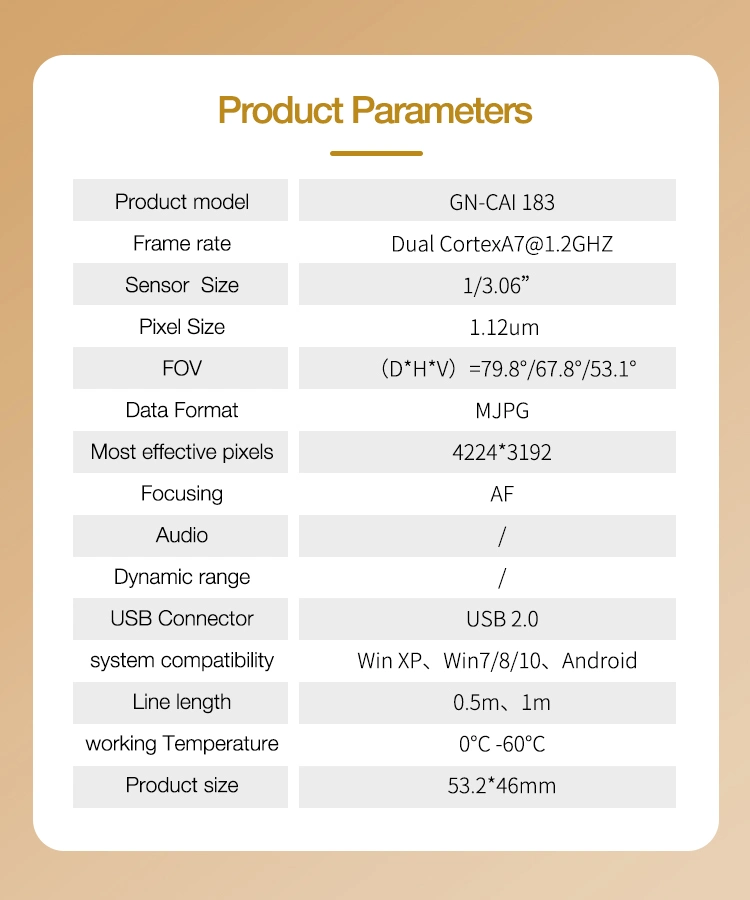 4K Imx258 Development Board Module Dual Core Auto Focus Low Power 1080P@60fps USB2.0 Camera Module