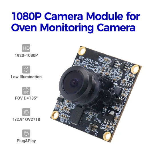 Full HD 1080P 30fps Ov2718 Weitwinkel-USB-Kameramodul mit festem Fokus bei schwachem Licht für Smart Home-Ofenkamera